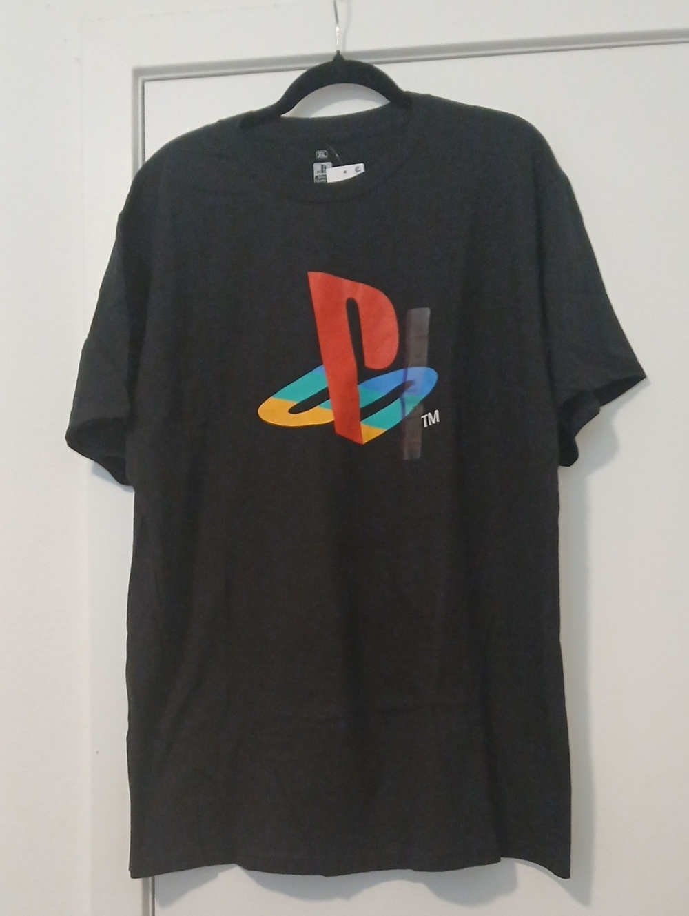 Sony Black Tee with Multicolor PlayStation Logo